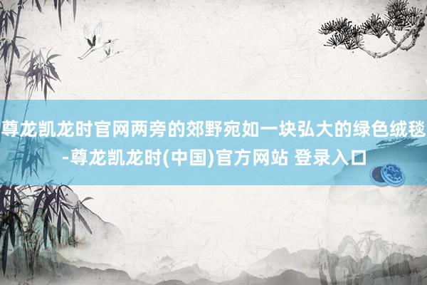 尊龙凯龙时官网两旁的郊野宛如一块弘大的绿色绒毯-尊龙凯龙时(中国)官方网站 登录入口