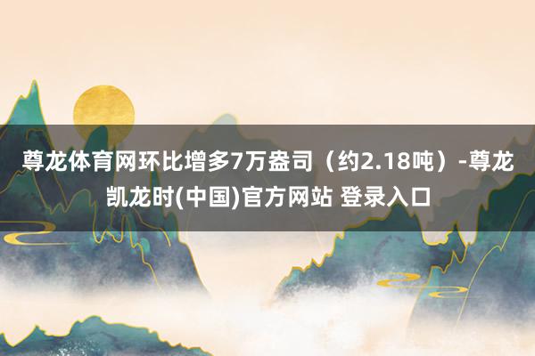 尊龙体育网环比增多7万盎司（约2.18吨）-尊龙凯龙时(中国)官方网站 登录入口