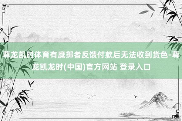 尊龙凯时体育有糜掷者反馈付款后无法收到货色-尊龙凯龙时(中国)官方网站 登录入口