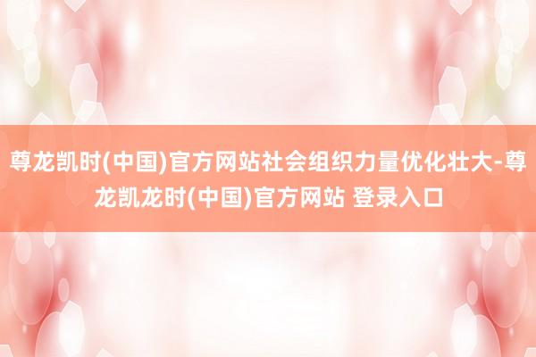 尊龙凯时(中国)官方网站社会组织力量优化壮大-尊龙凯龙时(中国)官方网站 登录入口