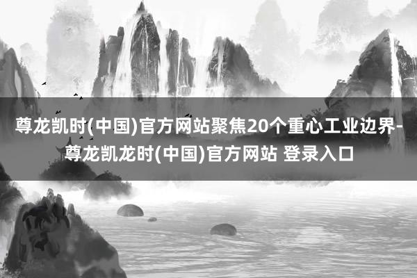 尊龙凯时(中国)官方网站聚焦20个重心工业边界-尊龙凯龙时(中国)官方网站 登录入口